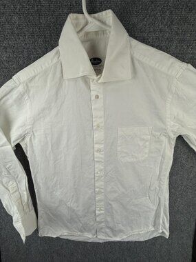 Stenstroms Button Up Shirt White Long Sleeve Size 42 Super Cotton Fitted Body